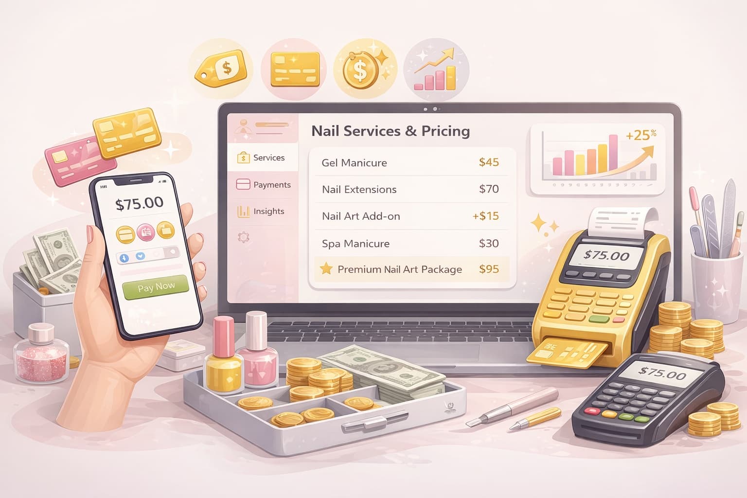 Luxury nail art service