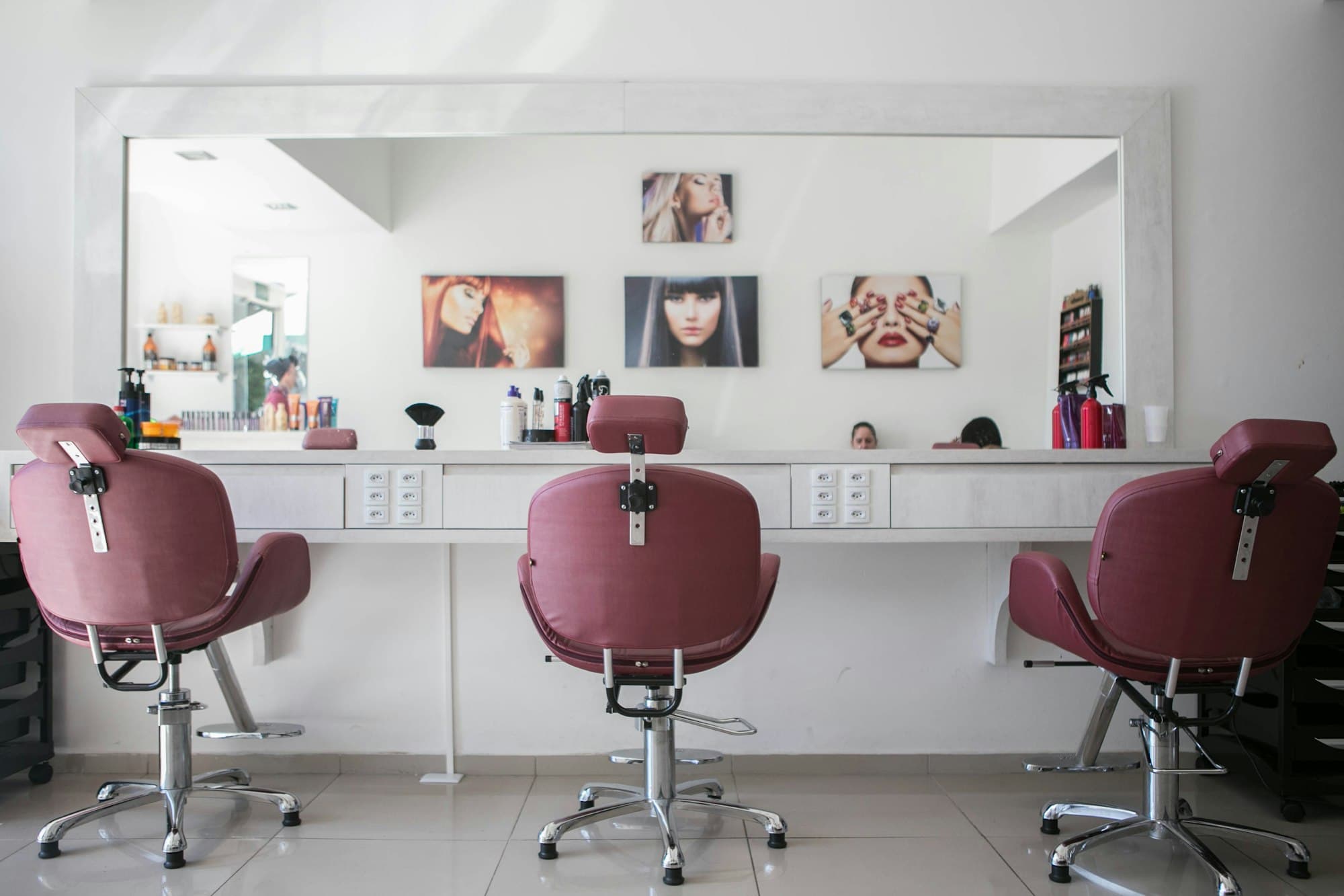 Professional salon tools and financial management concept