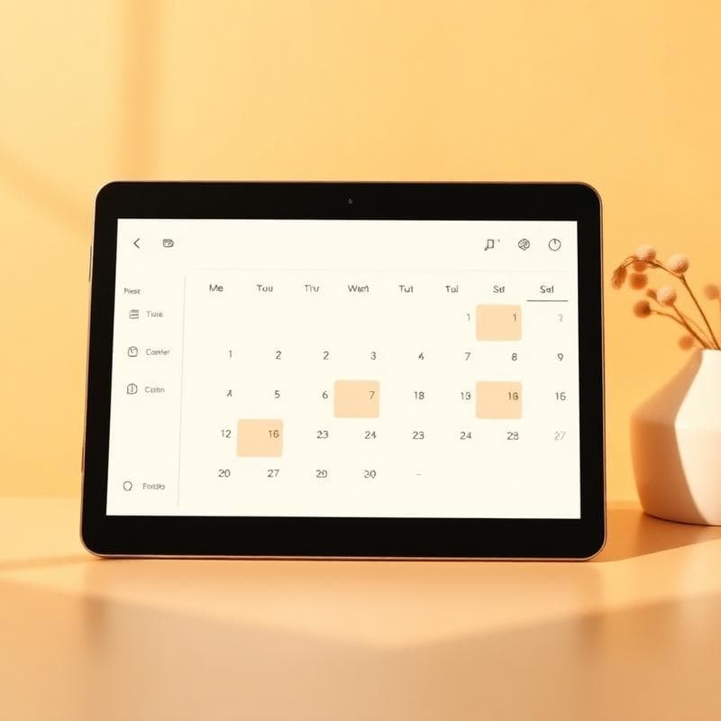 Stylist checking appointments on a tablet