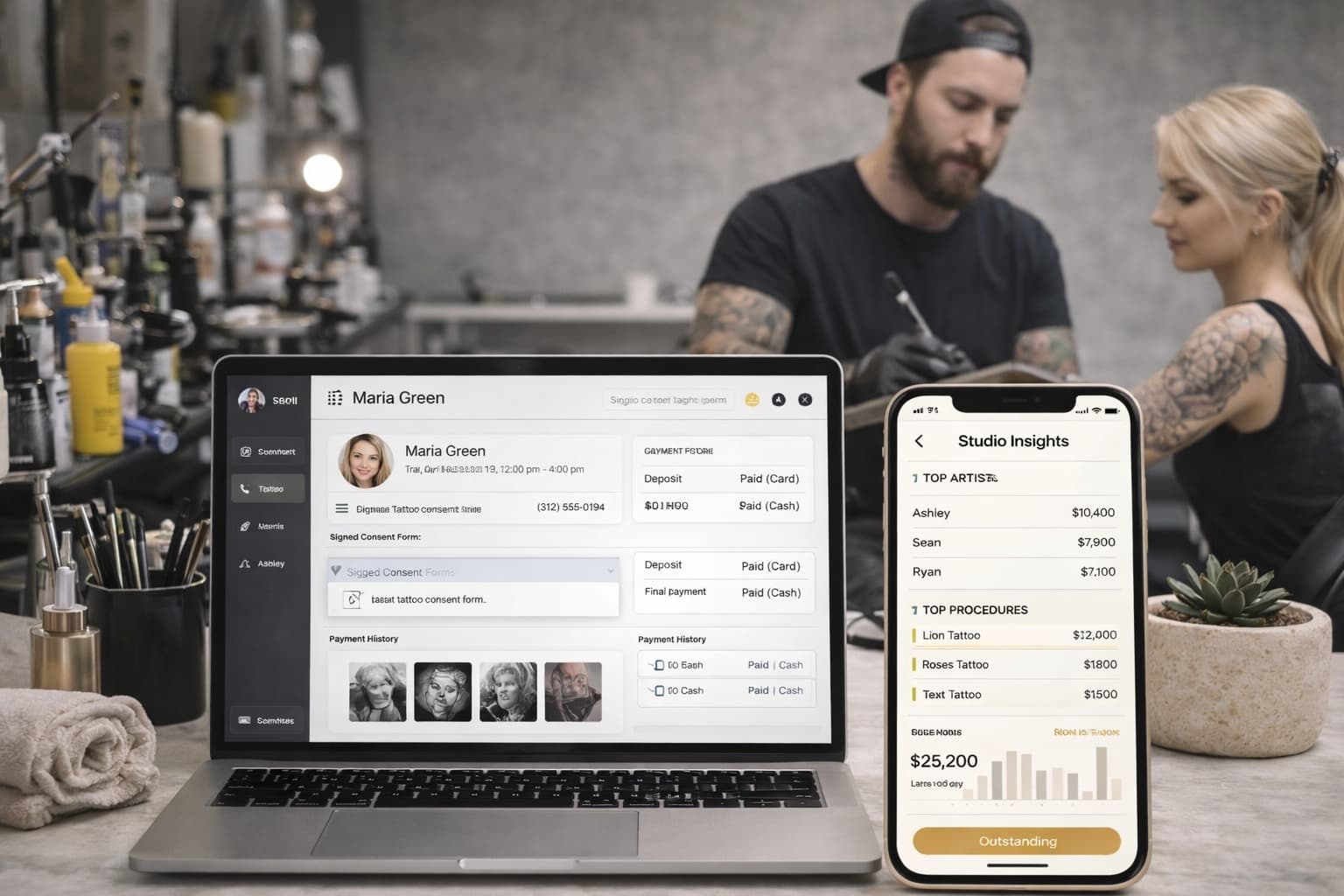 Tattoo consultation and sketching