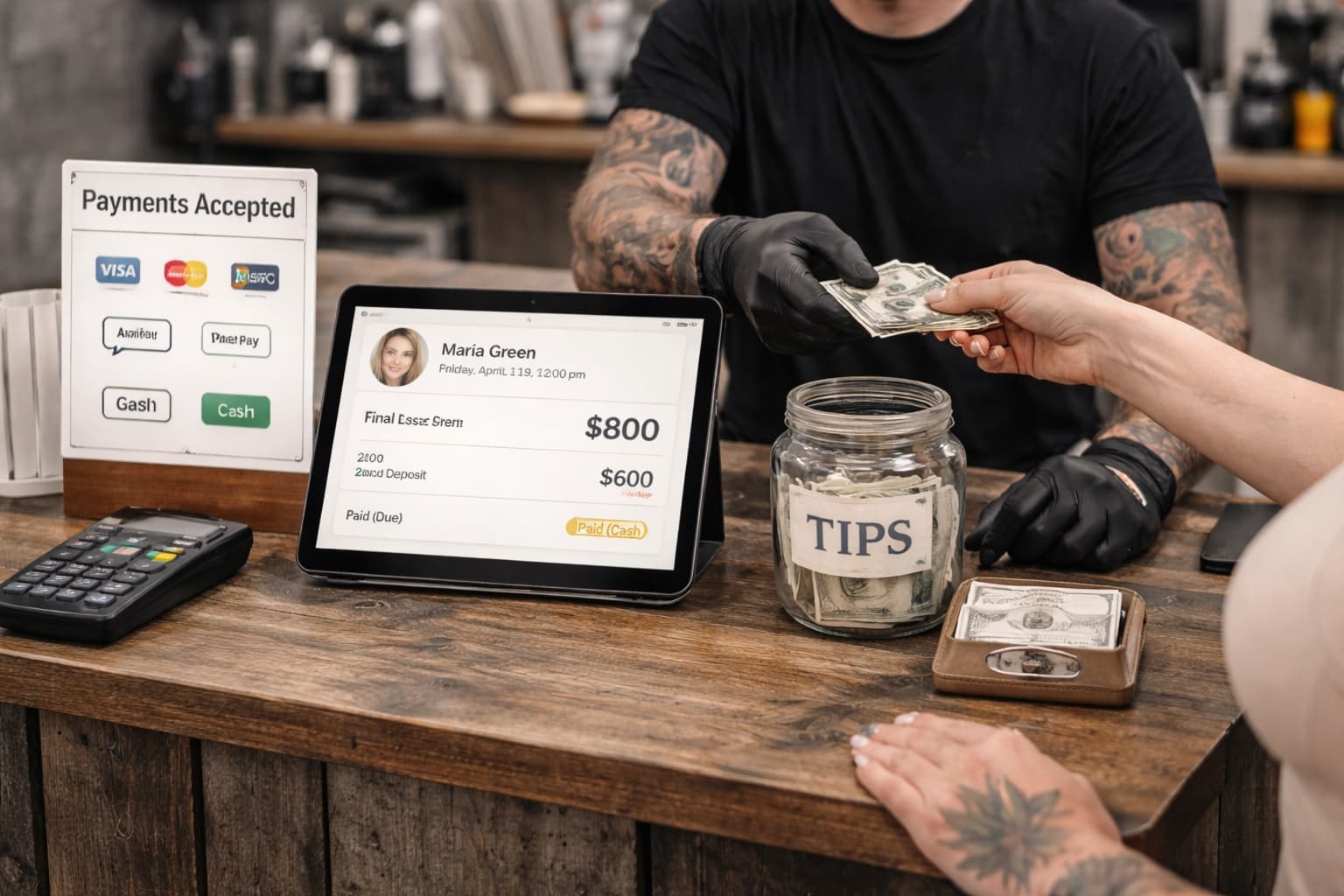 Tattoo studio environment